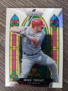 2021 Panini Prizm Mike Trout Stained Glass Baseball Card #SG-1 LA Angels - Picture 1 of 2