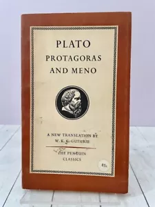 Plato's Protagoras and Meno W.K.C. Guthrie Penguin Books 1956 - Imagen 1 de 6