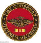 FLEET MARINE FORCE CORPSMAN  FMF VIETNAM VETERAN  SERVICE RIBBON  4" PATCH