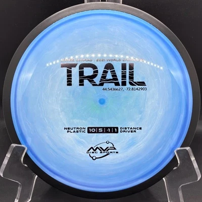 Axiom MVP Neutron Trail Swirly TransColor Marble Natural Gem Conrad Disc Golf - Image 1 of 4