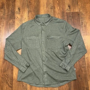 Lululemon Men's Soft Knit Overshirt XXL Green Snap Front Shacket - Picture 1 of 6