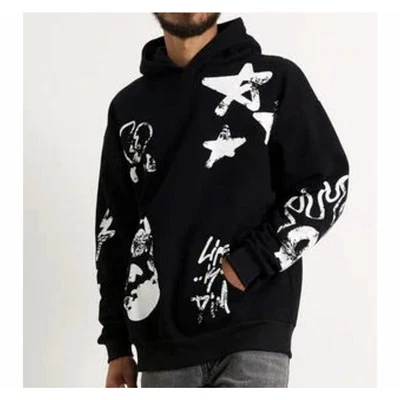 Sudadera con Capucha Pullover PacSun Major Chaos Negra Blanca Gótica Clubbing Unisex Mediana Foto 1 de 4
