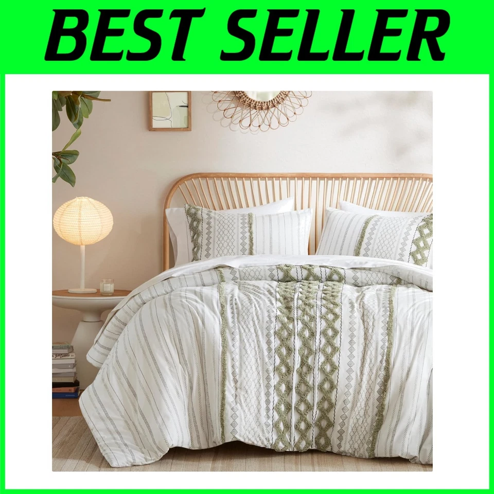 Lujoso Juego de Edredón King 3 Piezas - Algodón Transpirable con Estilo Boho Foto 1 de 4