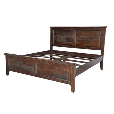 Cama King Porter Designs Sonora Madera de Sheesham Maciza en Gris Foto 1 de 4