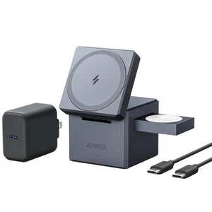 Anker 3-in-1 Cube Charger MagSafe Qi2 + 15W USB-C – Apple - Picture 1 of 4