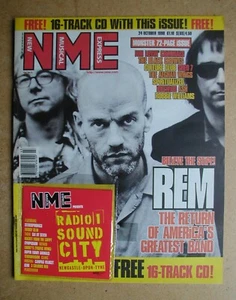 NME. 24 October, 1998. Incs CD. REM, Afghan Wigs, Boy George & Culture Club etc - Picture 1 of 4