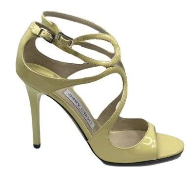 Sandalias Jimmy Choo Lang charol talla EU 37/US 7 colores amarillo suave hechas en Italia Foto 1 de 4