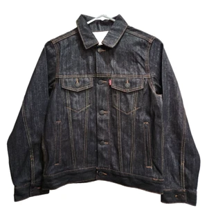 LEVI'S Teens Unisex Kids Long Sleeve Blue Jean Denim Trucker Jacket Med 10-12 - Picture 1 of 16