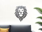 Tête de lion métal art mural lion chat Afrique panneau décoration maison silhouette safari plasma