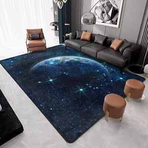 9CH Galaxy Moon Area Rug Mat - Planet Earth in Space Large Rugs Carpet for Ho... - Picture 1 of 7