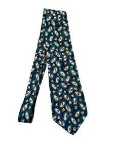 Woodward Neck Tie 3.5" Wide 57.5" Long Multicolor Hand Made Made In USA - Picture 1 of 7