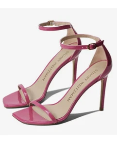 Sandalia Stuart Weitzman Nudistcurve 100 Magenta Rosa Patente Cuero 8,5 - Imagen 1 de 12