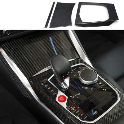 Отделка крышки коробки передач консоли из углеродного волокна для BMW G20 G22 330i 430i G82 M4 2020-2022 - Изображение 1 из 4