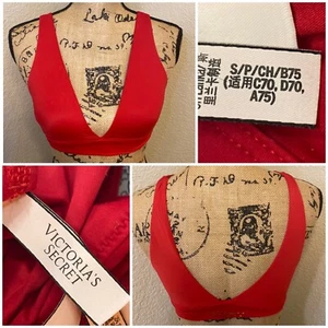 Victoria's Secret ungefütterte weiche BRALETTE klein rot - EUC - Bild 1 von 12