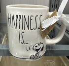 Rae Dunn Peanuts Snoopy and Woodstock “Happiness Is…” Mugs 2024 NEW