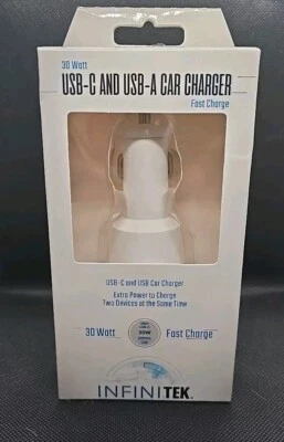 USB C And USB A Car Charger - Image 1 of 2