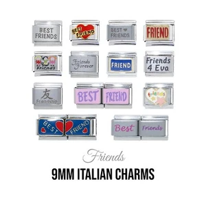 Friend charms 9mm Italian Charm - Fits classic Italian charm bracelets - Picture 1 of 15