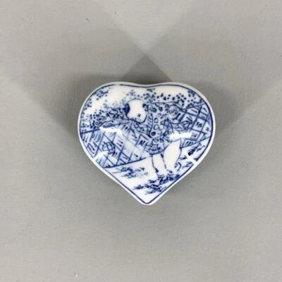 Porta-incenso coração recipiente caixa bola criança período taisho utensílios de chá Sado - Imagem 1 de 4
