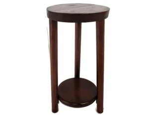 Wood Side Wine Table Pedestal Plant Stand 70s Two tier painted pine wood - Picture 1 of 8
