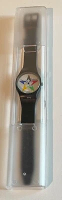 Vintage SPEEDO with Olympic Colors Star Plastic Wristwatch 1990s Wind-Up - Image 1 of 4
