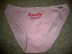 VICTORIA'S SECRET BIKINI HOLIDAY PINK MOSTLY NICE  RIBBED LARGE NEW - Picture 1 of 3