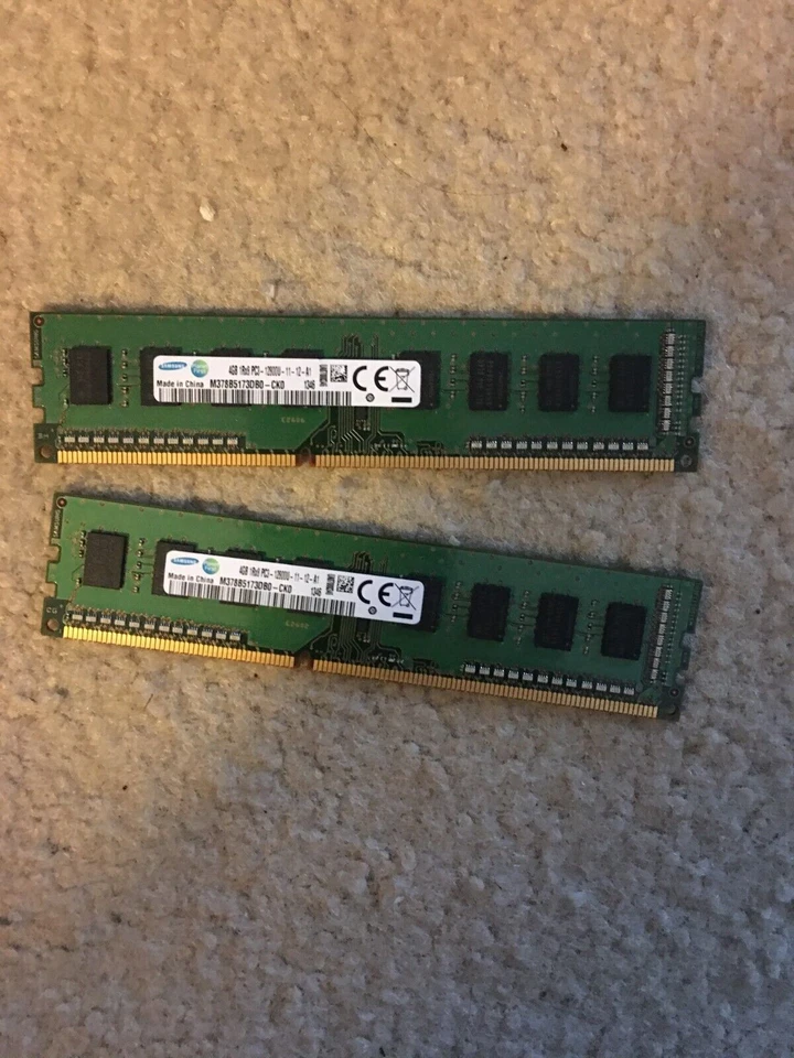One (1) Samsung 4G  DDR3 1Rx8 PC3-12800U M378B5173DB0-CK0 Desktop RAM Memory - Image 1 of 1