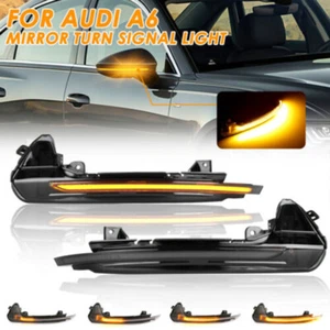 2X Dynamic Blinker For Audi A6 C7 4G S6 LED Turn Signal Lights Mirror 2012-2017 - Picture 1 of 10