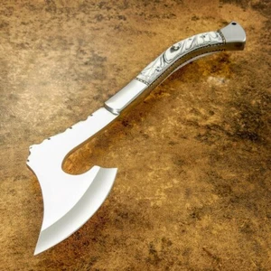 14" VIKING HATCHET CUSTOM MADE FORGED TOOL STEEL ,TACTICAL HUNTING SURVIVAL AXE - Picture 1 of 7
