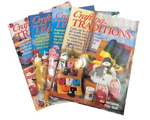Crafting Traditions Vntg 98 Lot Of 4 Magazines,Jan,Mar,July,Sept,Full Sz Patrns - Picture 1 of 5