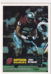 1994 SUPERIOR ROOKIES AUTOGRAPHS /6000 RC JERRY REYNOLDS AUTO ROOKIE GE-3462