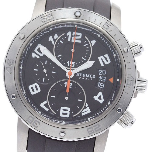 HERMÈS Orologio Uomo Automatico HERMES Clipper diver CP2.941 Cronografo Quadrante Marrone_877177