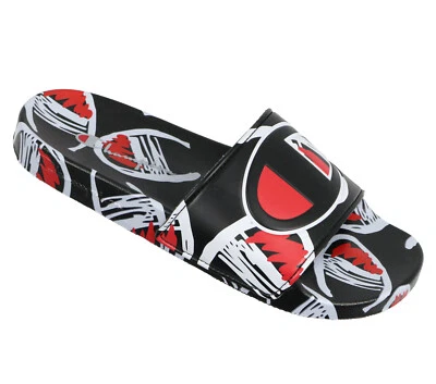 Sandalias CHAMPION Youth IPO Comic Slide talla 7Y negras rojas blancas Foto 1 de 4