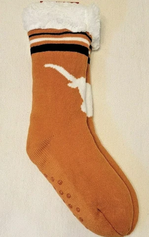 FOCO TEXAS LONGHORNS FOOTY SLIPPER SOCKS Sz. (W6-10,(M5-9) NEW POP0721-00001 Cover