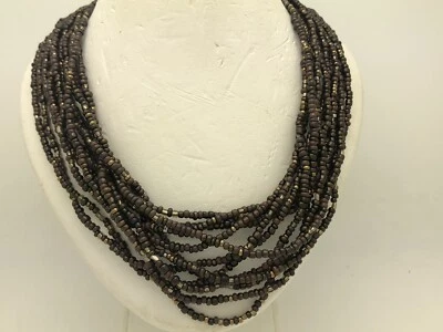 "Collar Silpada Sterling Seed Bead 12 hilos N1815 18"" bronce cobre marrón" Foto 1 de 4