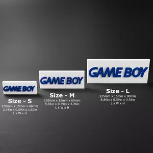 Letrero de exhibición con logotipo impreso en 3D para consola Game Boy - Imagen 1 de 3