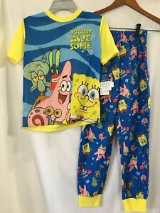 Boy's Size 8 Nickelodeon SpongeBob Square Pants 2 Piece Pajama Set Short sleeve