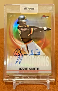 Ozzie Smith /50 ON-CARD AUTO 2019 Topps Finest Origins GOLD REFRACTOR PADRES HOF - Picture 1 of 3