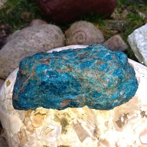 Piedra bruta apatita azul n.º 98A áspera 1,4 kg motivación apertura apatita zen - Imagen 1 de 5