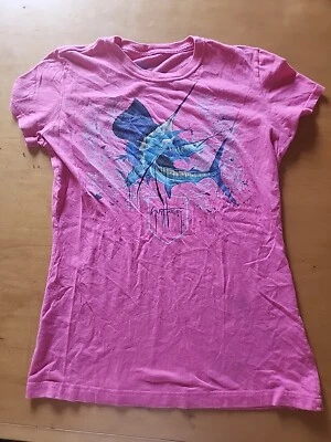 Guy Harvey Women's T-Shirt Bluewater Sail Fish Size Large Pink Crew Neck - Image 1 of 4