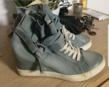 MJUS Leather Wedge Heel Sneakers Boots Shoes EU39 UK6 Light Blue 