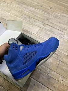 Size 10.5 - Air Jordan 5 Retro Blue Suede - Bild 1 von 15