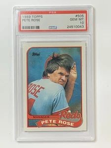 1989 Topps PETE ROSE #505 PSA 10 ** XBKEE0043 - Picture 1 of 2