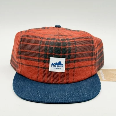 Gorra Patagonia Range Ala Plana Snapback Cascada Roja Franela Sombrero Nuevo con Etiquetas Foto 1 de 4