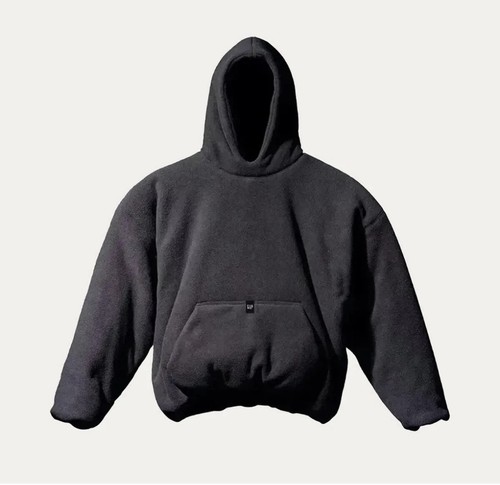 Felpa con cappuccio imbottita Yeezy Gap X Balenciaga 32 Polar Fleece nera taglia EXTRA LARGE XL