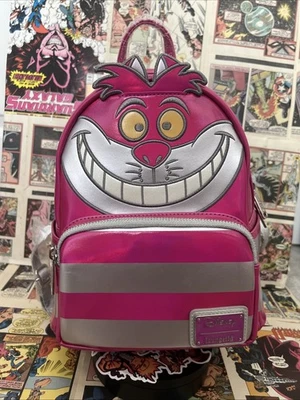 Mini Mochila Loungefly Disney100 Gato de Cheshire Platino Alicia en el País de las Maravillas Foto 1 de 4