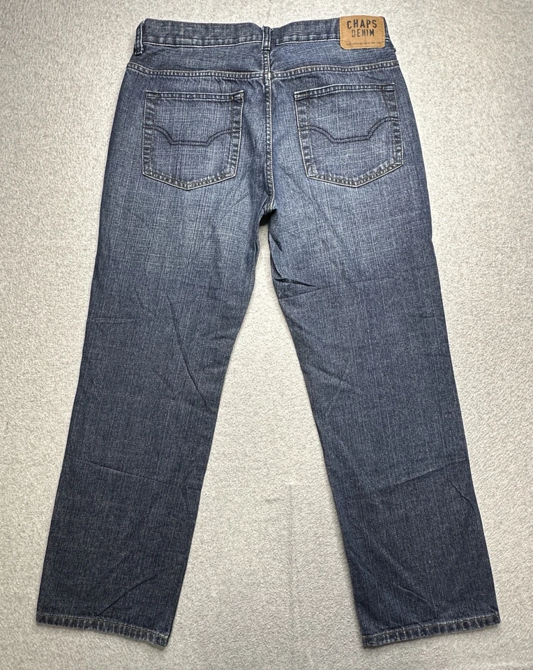 Chaps Jeans Adult 34x30 (34x28) Blue Denim Straight Preppy Normcore Mens - Image 1 of 4