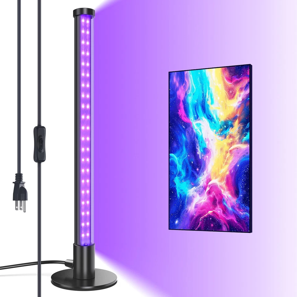 LED Black Lights, T10 Vertical Standing Table Blacklight Fixture, 14W, 385-40... - Image 1 of 4