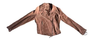 Blank NYC Women Large  Moto Jacket  Suede Leather Coffee Bean - Picture 1 of 11