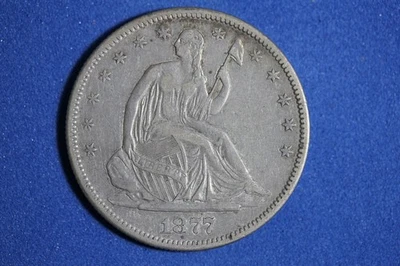 ESTATE FIND 1877 S- Seated Half Dollar!!  #K54527 - Image 1 of 2