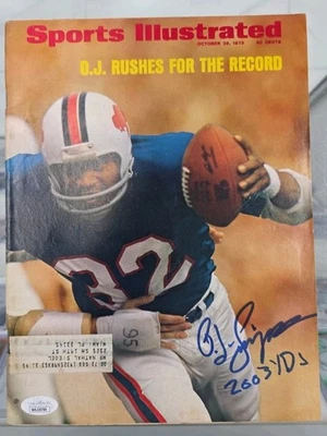 O.J. Simpson Signed Sports Illustrated Magazine JSA Witness Certified - Image 1 of 4
